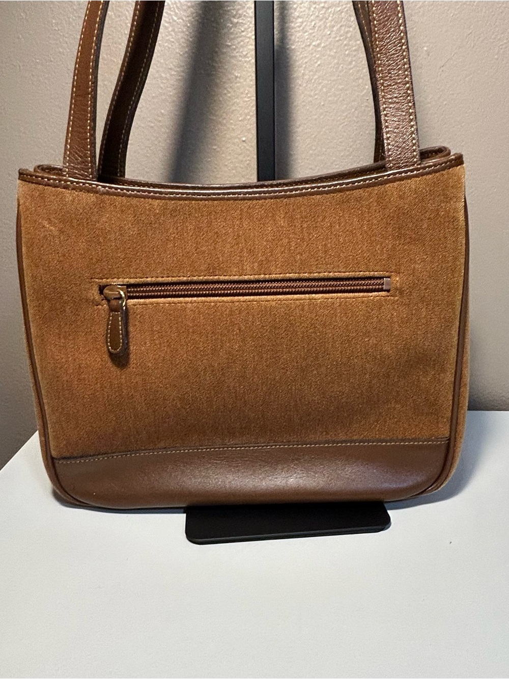 Nina Ricci Velvet Brown Tote Shoulder Bag Gold Hardware - Picture 4 of 14